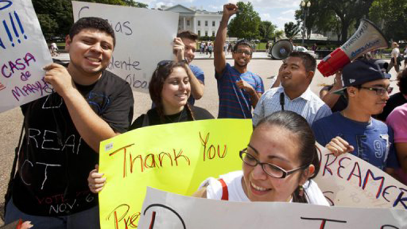 Dreamers protestando.