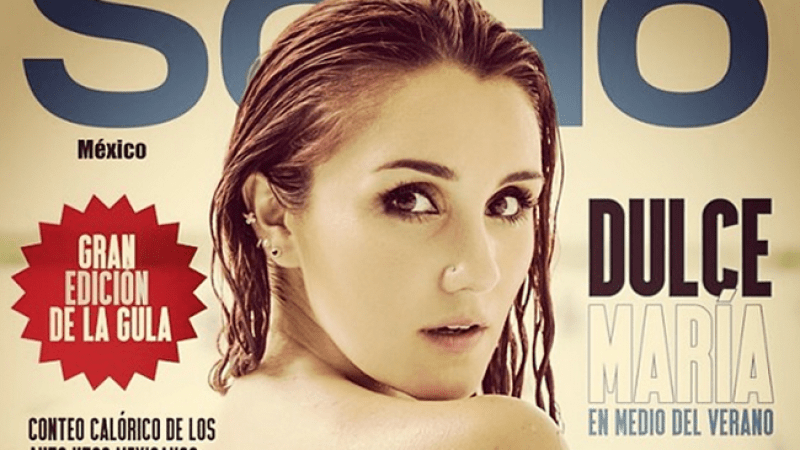 Dulce María topless en una revista