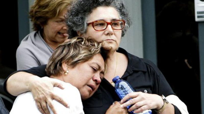 Familiares de Yolanda Ortega.