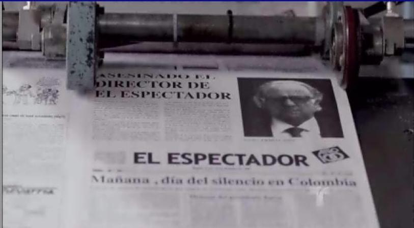 Y al día siguiente El Espectador publica en su primera plana el asesinato de su director y dueño.