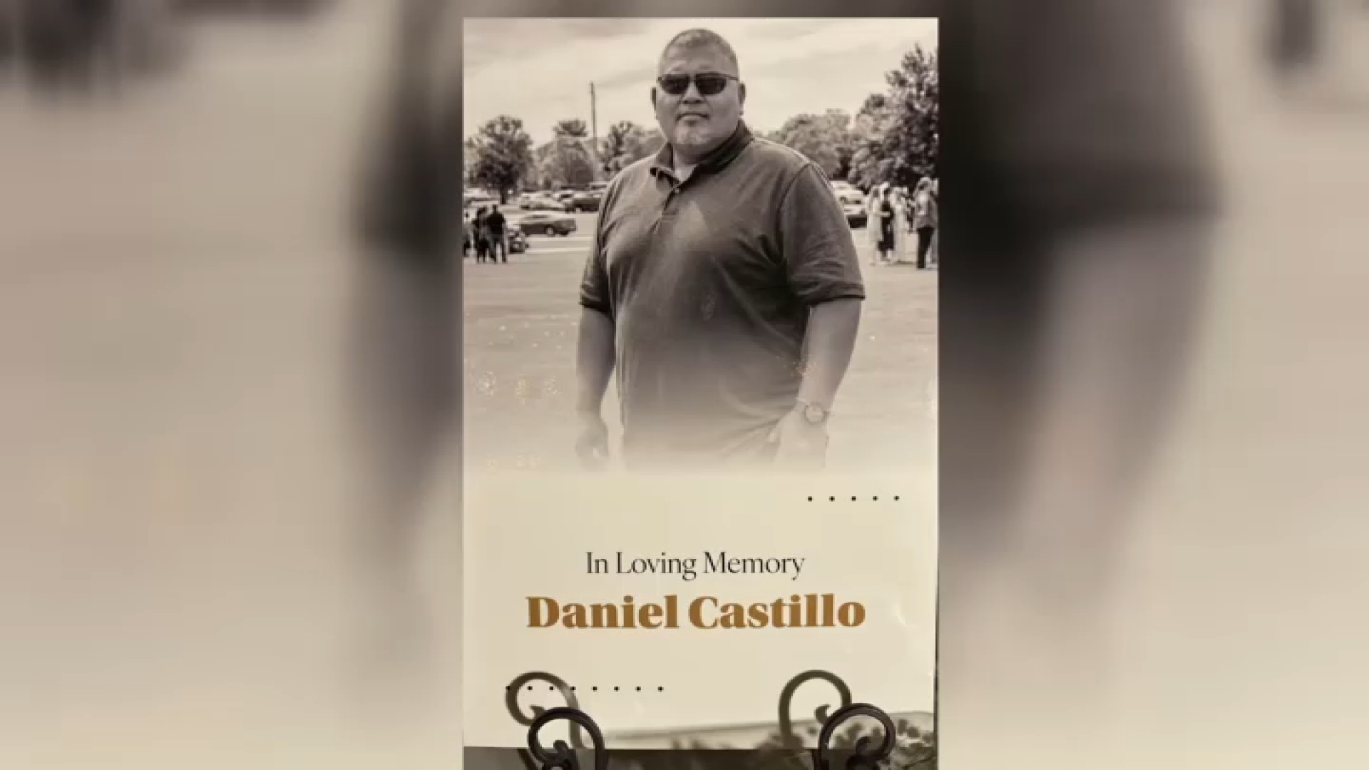 A portrait of Daniel Castillo is displayed on Thursday, Sept. 17, 2026 in a vigil in Chatsworth.