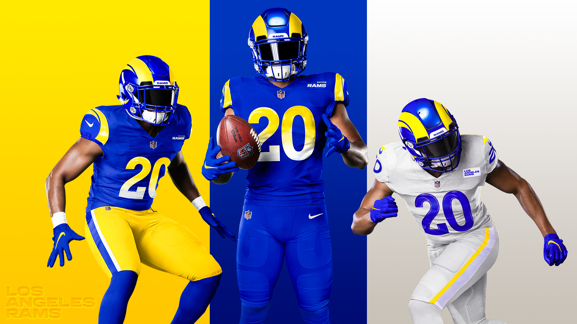 Rams de Los Ángeles presentan sus vibrantes nuevos uniformes para 2020