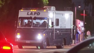 Police respond to a standoff in North Hollywood.