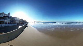 The strand at Hermosa Beach on a sunny day