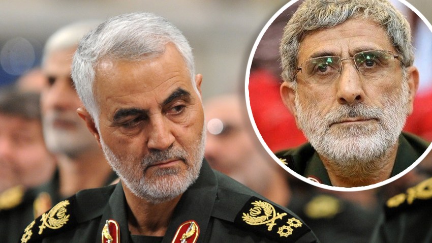 Combinación de fotografías del asesinado Qasem Soleimani y su reemplazo, Esmail Ghaani.
