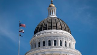 The California State Capital building stands in Sacramento, California, U.S., on Tuesday, April 14, 2020.