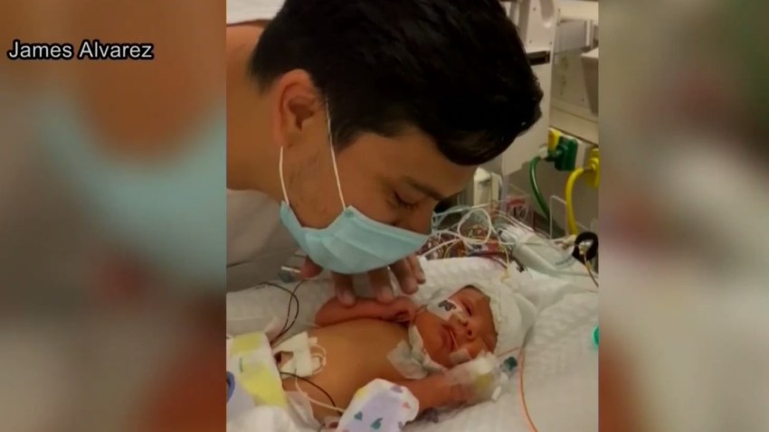 James Alvarez and his baby girl.