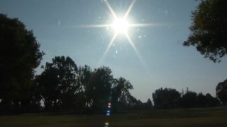 Sun flares on a hot day in this file photo.