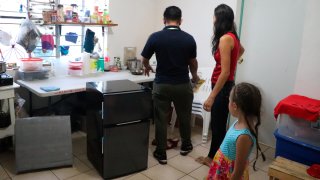 Migrantes se mudan a casa alquilada