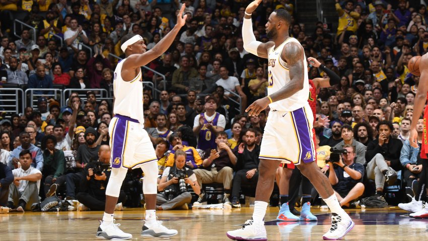 LeBron James and Rajon Rondo.