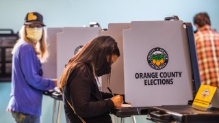Voters voting in Orange County.