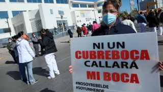 Protesta de personal hospitalario en Ciudad Juárez