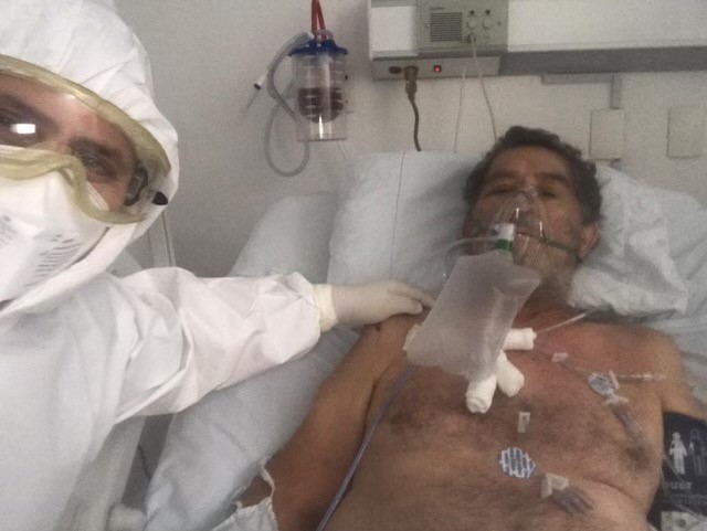 Hector Villaseñor, 72, of Chula Vista, Ca fighting COVID-19 in an ICU near Mexico City.