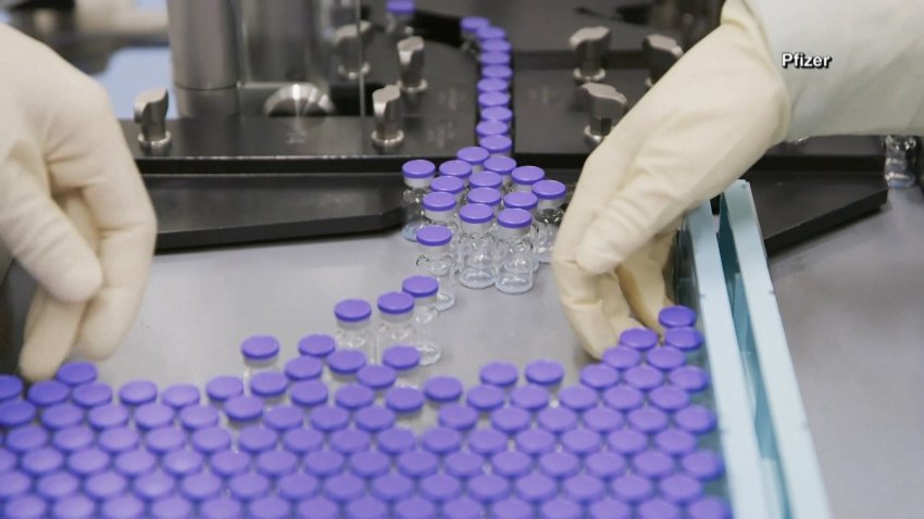 File image from Pfizer vaccine production line