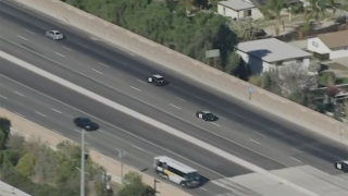 Officers chase a driver in Simi Valley.