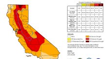 The US Drought Monitor map for the last week of 2021.