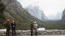 UNITED STATES - FEBRUARY 26:  Queen Elizabeth II visits Yosemite National Park during an official tour of America  (Photo by Tim Graham Photo Library via Getty Images)