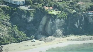 A landslide was reported Friday near the shoreline in the Palos Verdes Estates area.