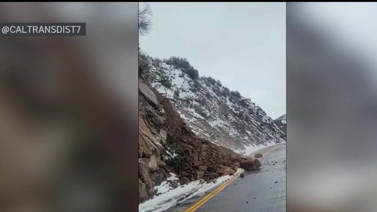 Video: Landslide causes highway closure near Ojai