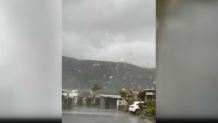 A waterspout forms in Carpinteria.