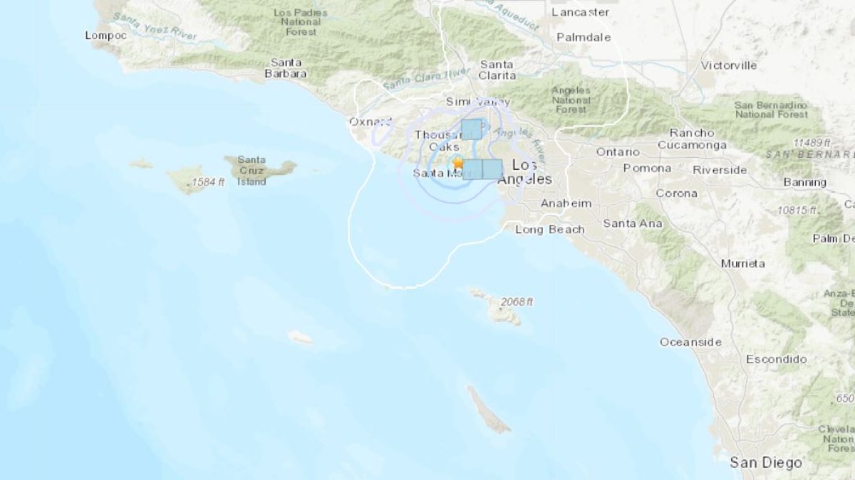 Temblor 3.4 en el área de Calabasas Telemundo 52