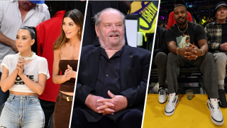 Celebrities turn out for the Lakers and Warriors NBA playoff series.