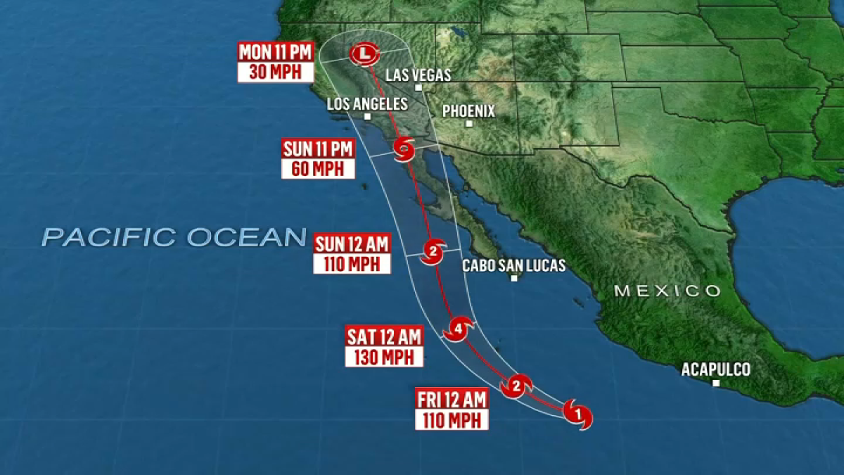 California en el cono de trayectoria del huracán Hilary Telemundo 52