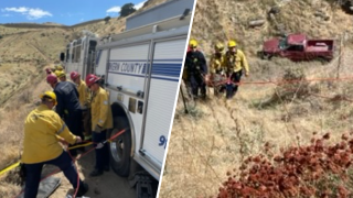 A driver who crashed off a bluff was rescued after being trapped at the bottom of a ravine for about five days, according to authorities.