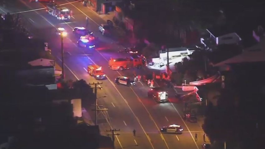 The scene of a deadly crash Oct. 17, 2023 in Malibu.