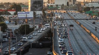 Traffic is diverted from the 10 Freeway.