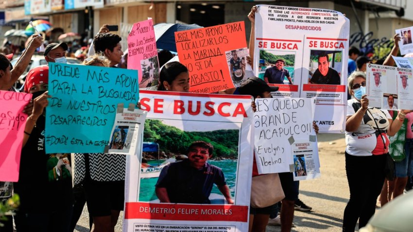 Acapulco buscan desaparecidos