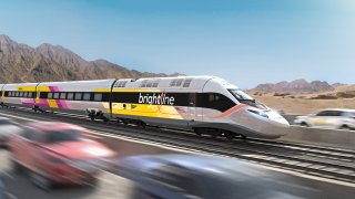 Brightline West construirá más de 218 millas de vías nuevas a lo largo del corredor de la Interestatal 15 entre Las Vegas y Rancho Cucamonga, California.