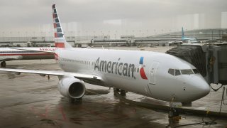 Fotografía de archivo de un avión de American Airlines.