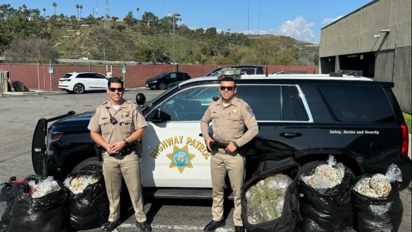 A car chase ended with a drug bust in Monterey Park and the California Highway Patrol discovering roughly $400,000 worth of narcotics.