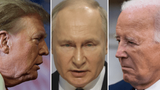 Donald Trump, Vladimir Putin y Joe Biden.