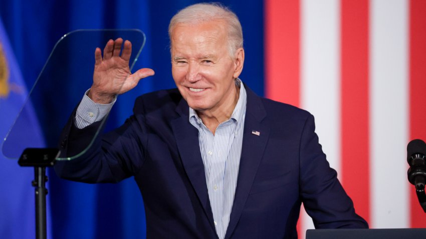 LAS VEGAS, NEVADA – MARCH 19: US President Joe Biden waves after speaking at Stupak Community Center on March 19, 2024 in Las Vegas, Nevada. Biden delivered remarks on making affordable housing more available for American families.  (Photo by Ian Maule/Getty Images)