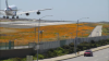 Manto de flores colorido surge cerca de las pistas del aeropuerto de Los Ángeles