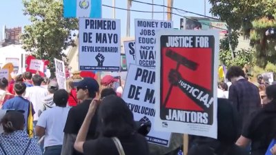Miles marchan por el Día del Trabajador en Los Ángeles