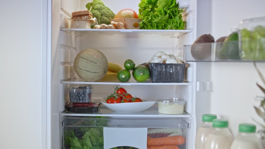 Food in a fridge