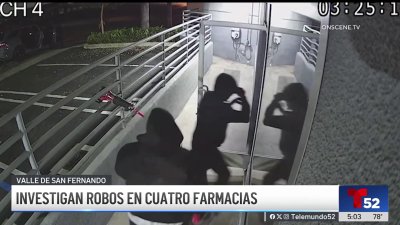 Investigan robos en cuatro farmacias del valle de San Fernando