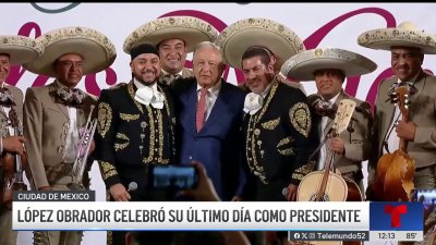 Andrés Manuel López Obrador celebró con mariachi su último día como presidente