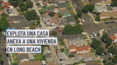 Investigan explosión de una casa en Long Beach