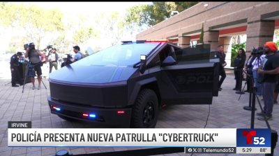 Policía de Irvine presenta su nueva patrulla: un Tesla Cybertrack