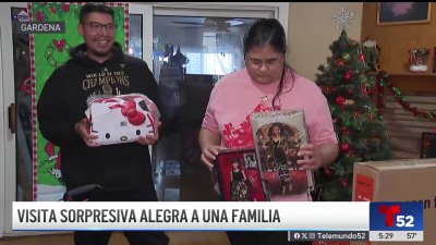 Familia de Gardena recive una hermosa sorpresa durante la Navidad