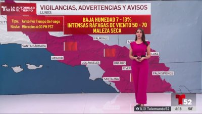 Vientos de Santa Ana y aire seco impactarán al sur de California