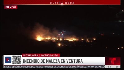 Incendio de maleza inicia en el área de Ventura