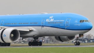 KLM Royal Dutch Airlines Boeing 777 passenger aircraft