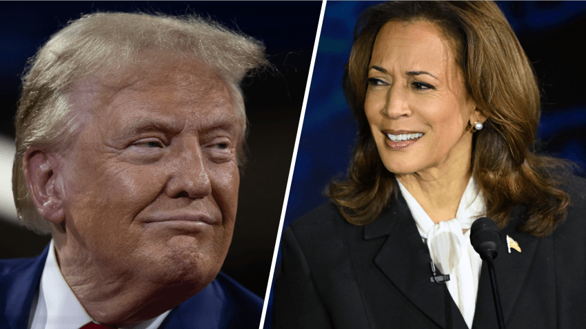 (l-r) Former President Donald Trump and Vice President Kamala Harris