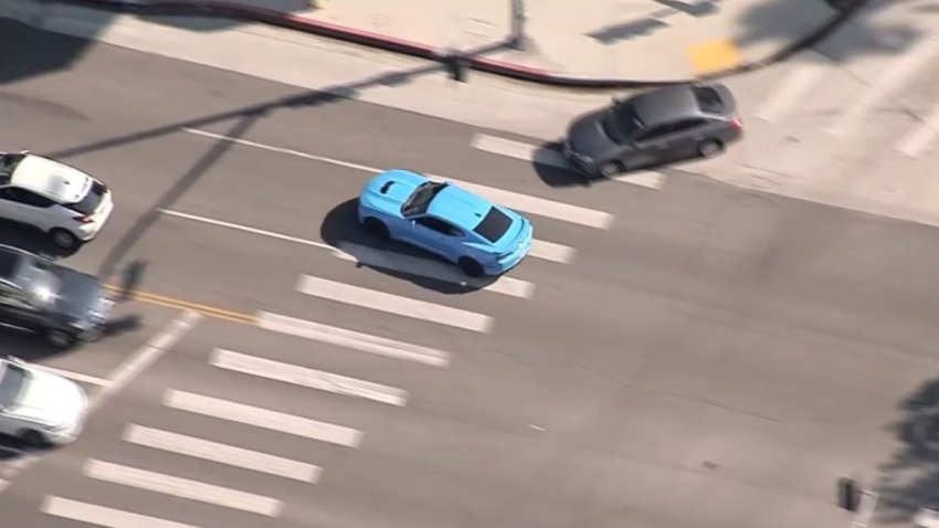 Officers chased a Chevy Camaro Thursday Oct. 3, 2024 in West LA.