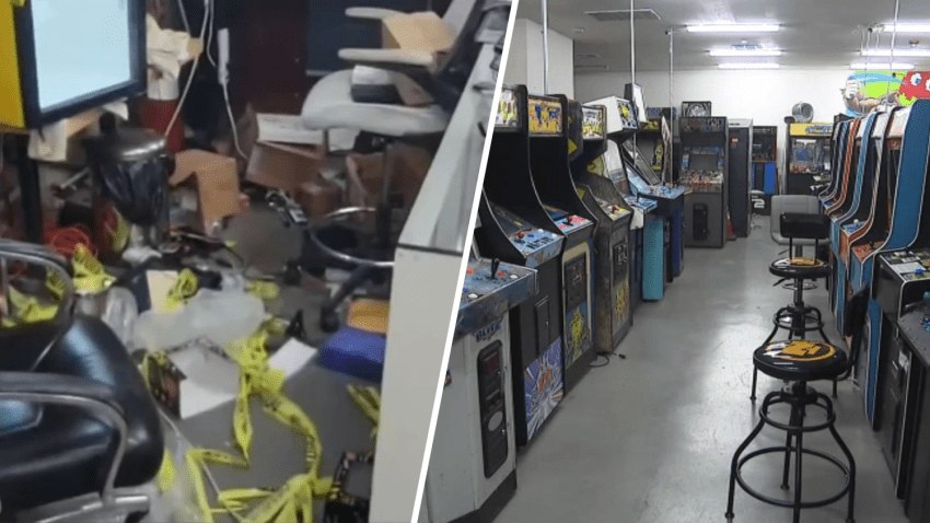 Photos show inside an arcade that was burglarized in late November 2024 in San Bernardino.